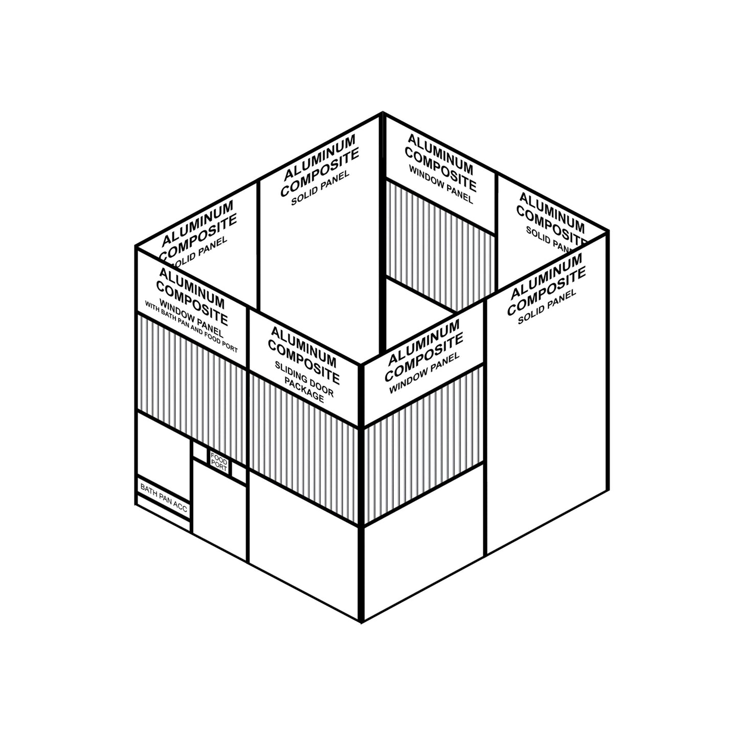 8FT X 8FT X 8FT Hawk Mews
